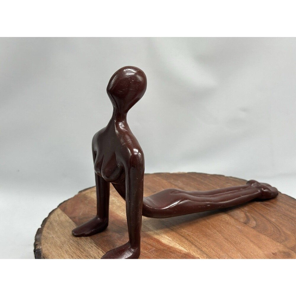 Art Deco Female Yoga Cobra Figurine Artisan Stamped